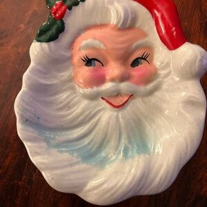 Vintage Santa Claus Ceramic Plate